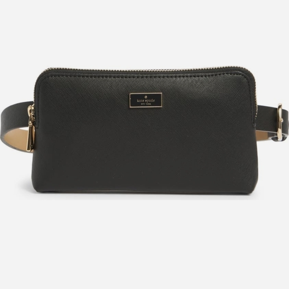 Kate Spade Black Leather Belt Bag